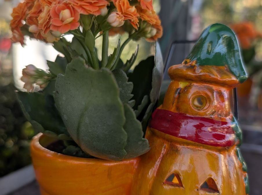 COMPO-BOUGIE-HALLOWEEN avec une fausse bougie qui  s allume