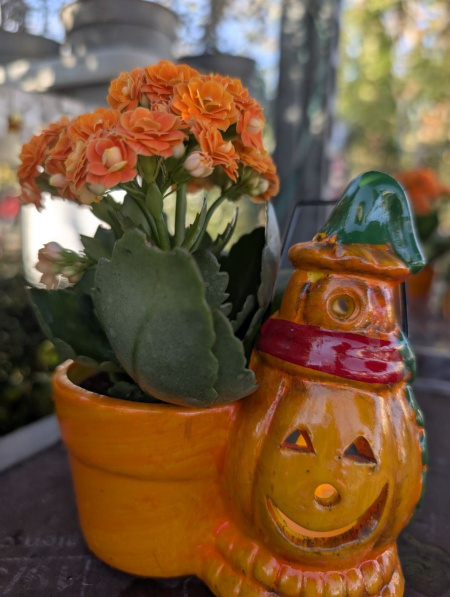 COMPO-BOUGIE-HALLOWEEN avec une fausse bougie qui  s allume